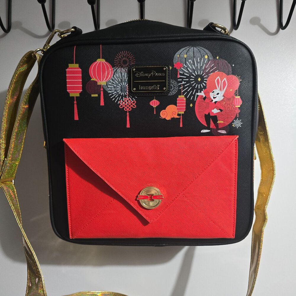 Disney Parks Year Of The Rabbit Lunar Year 2023 Loungefly Mini Backpack/Crossbod
